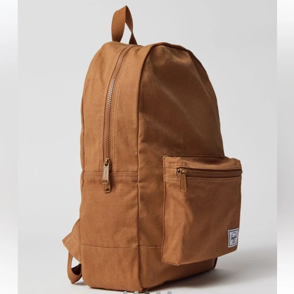 Herschel tan brown cotton casuals heritage backpack NWT - Picture 2 of 5